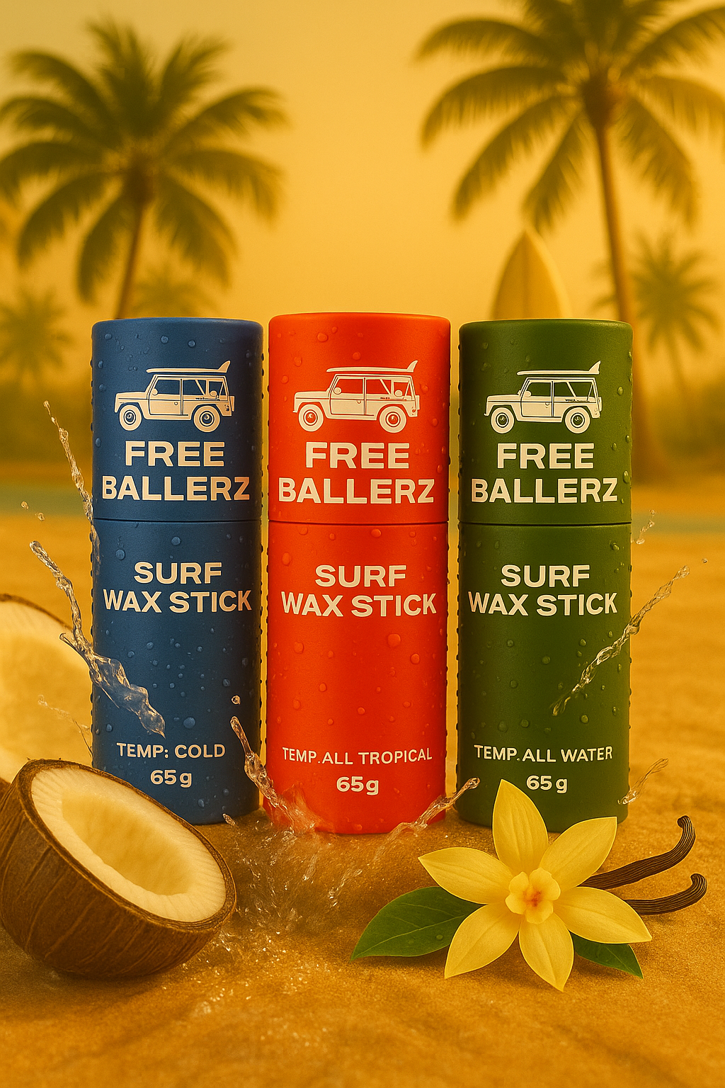3 x Surf Wax Sticks - ALL TEMPS