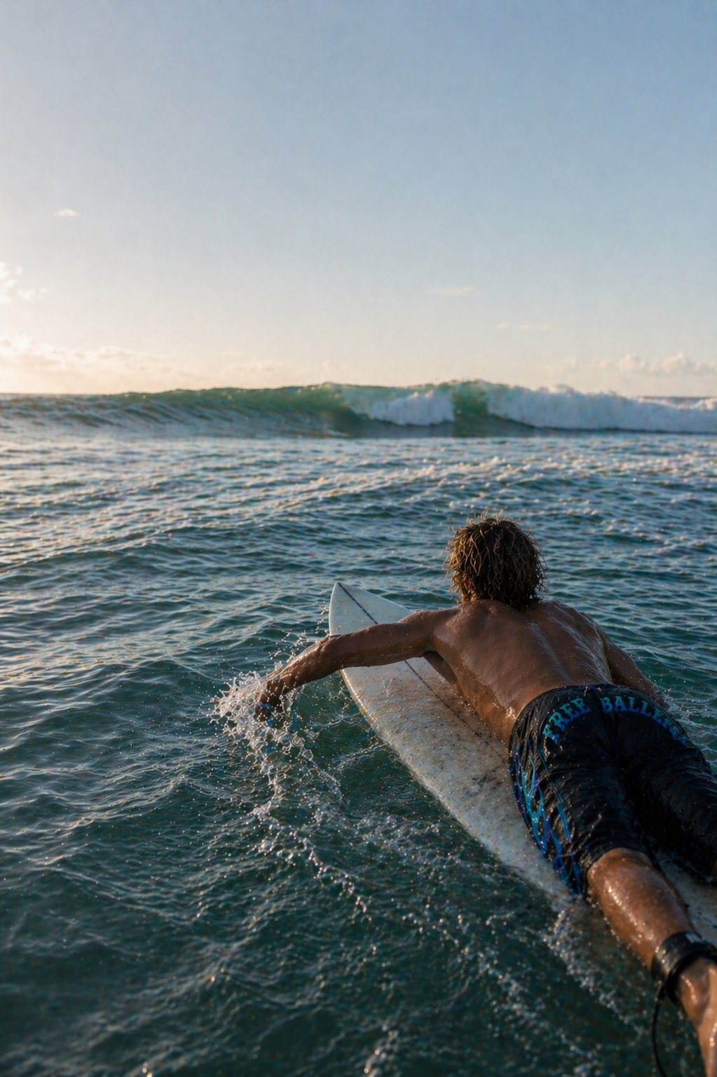 Blue Flamed Performance Boardshorts
